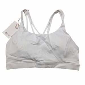NEW QUINCE Ultra Form Scoop Neck Strappy Bra White 34